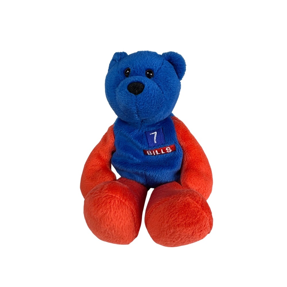 Limited Treasures Doug Flutie Buffalo Bills Plush Bear Number 7 Blue Red 9 inch